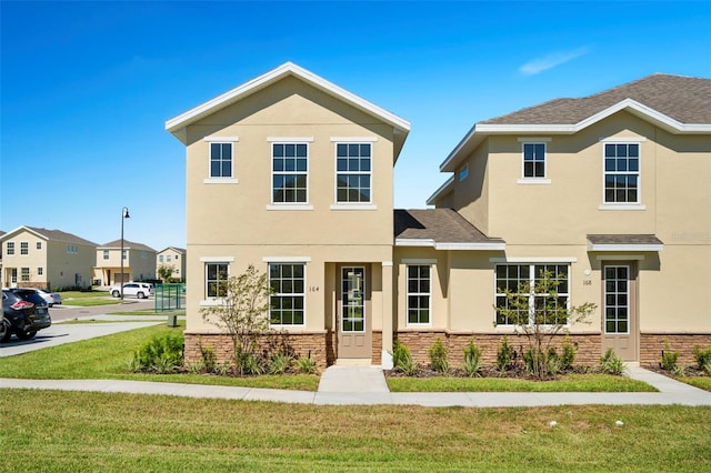 view of property with a front yard