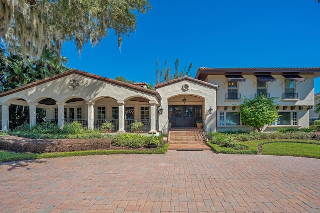 view of mediterranean / spanish house