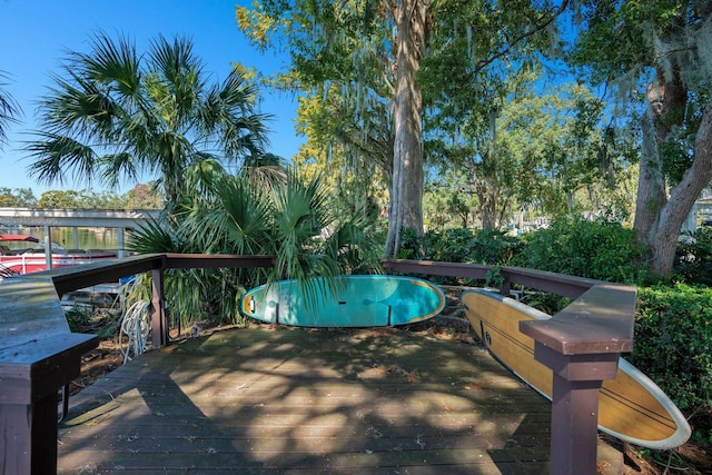 view of wooden deck