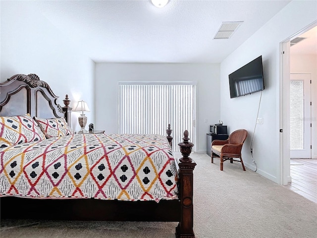 bedroom with carpet floors