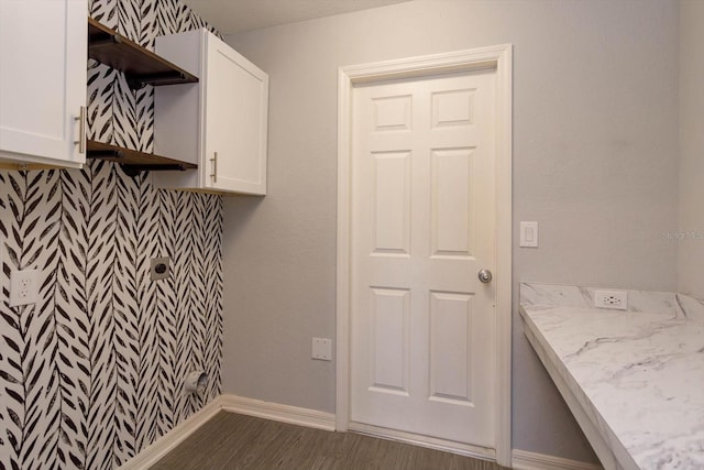 washroom featuring dark hardwood / wood-style flooring