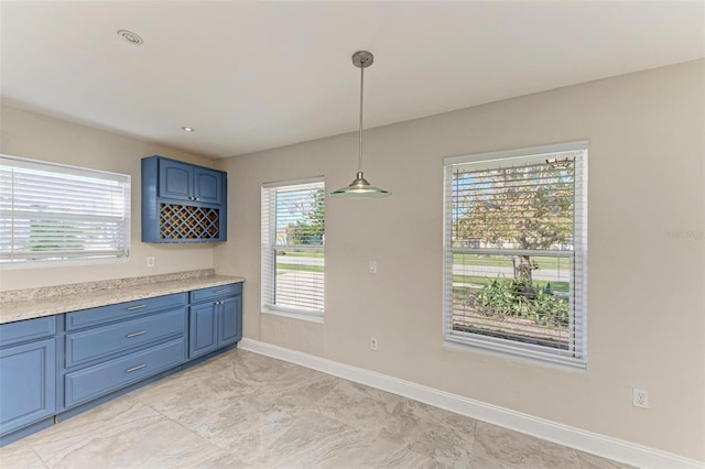 view of unfurnished dining area