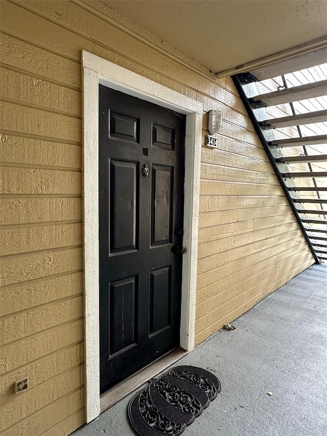 view of doorway to property