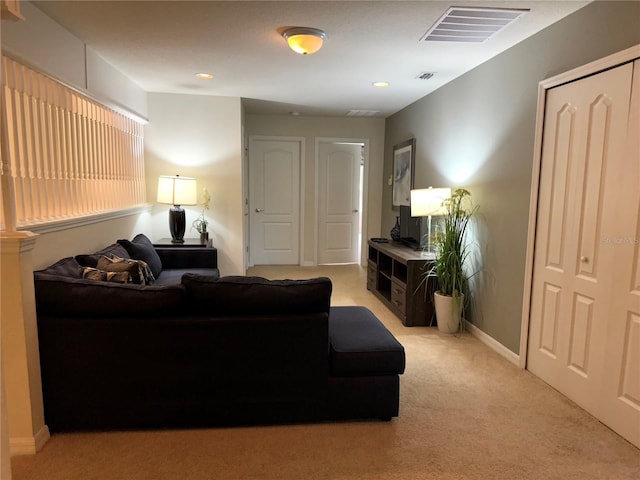 view of carpeted living room