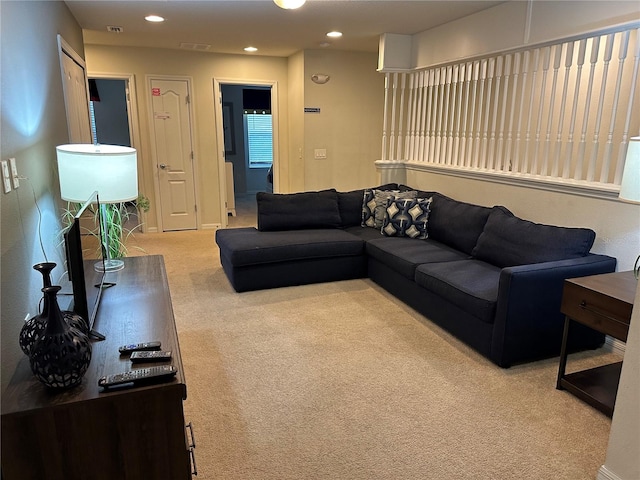 view of carpeted living room