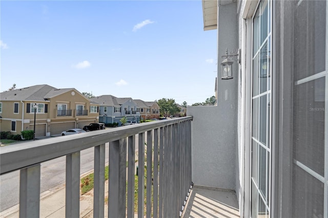 balcony with a residential view