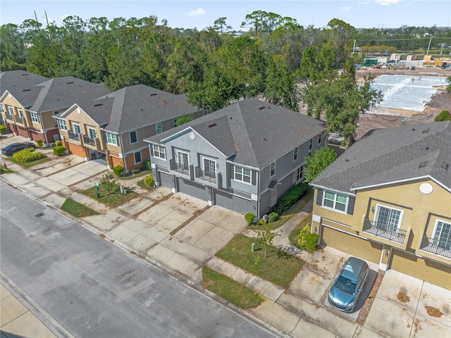 drone / aerial view with a residential view