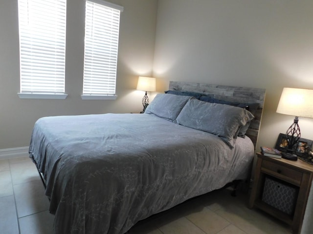 view of tiled bedroom