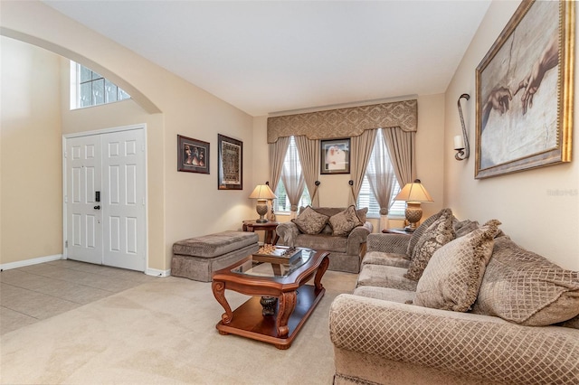 view of carpeted living room