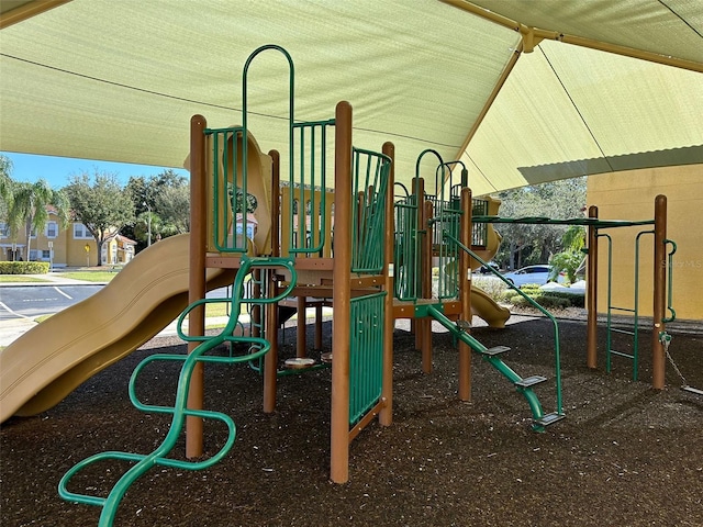 view of jungle gym