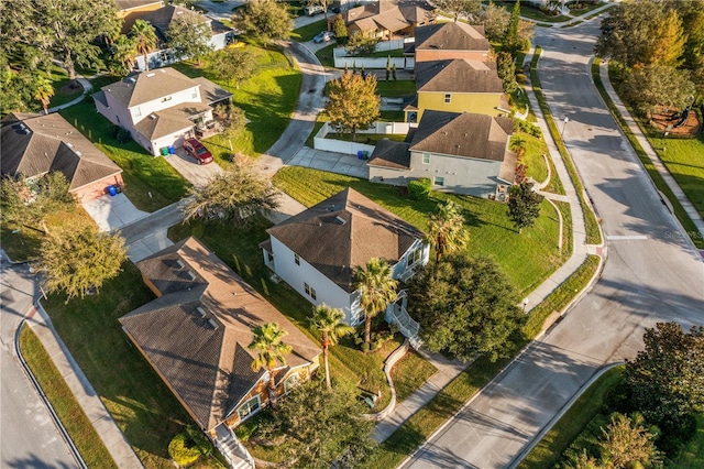 bird's eye view with a residential view