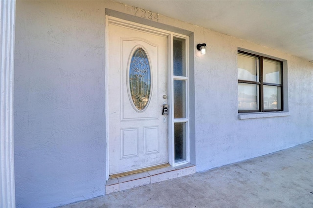 view of doorway to property