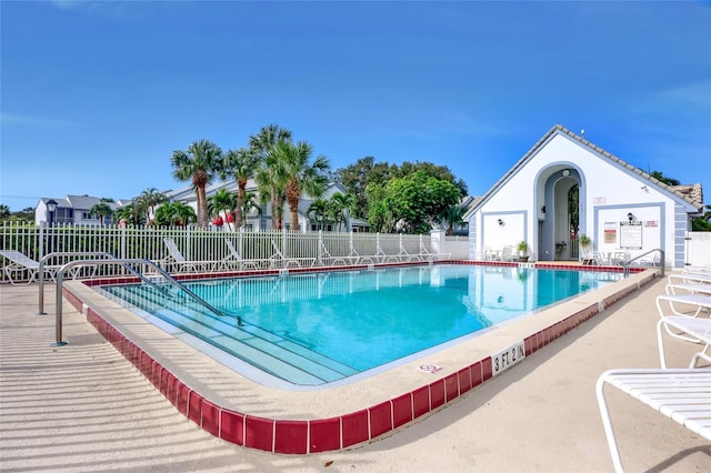 view of pool with a patio area