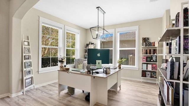 521 Morgan Wood Dr, Deland, FL 32724 - office space featuring light wood-style flooring and baseboards