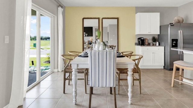 view of tiled dining space