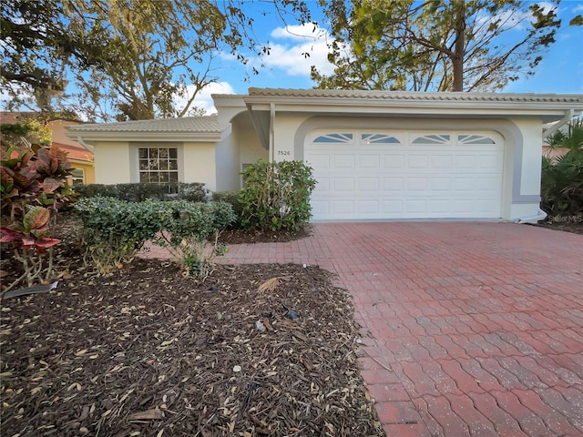 view of front of home featuring a garage