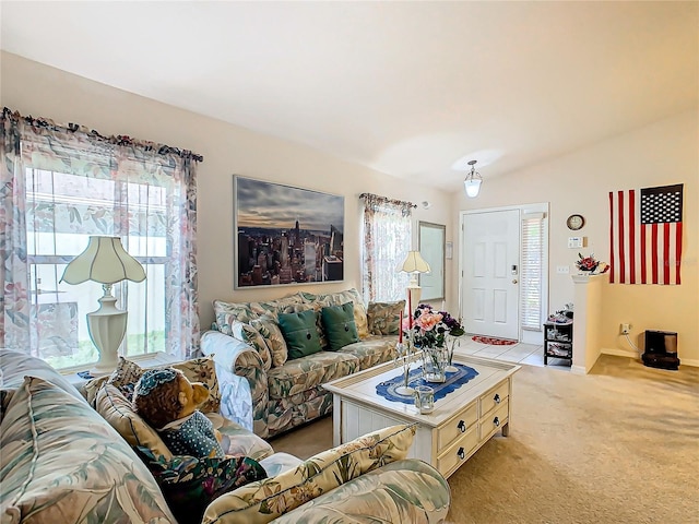 view of carpeted living room