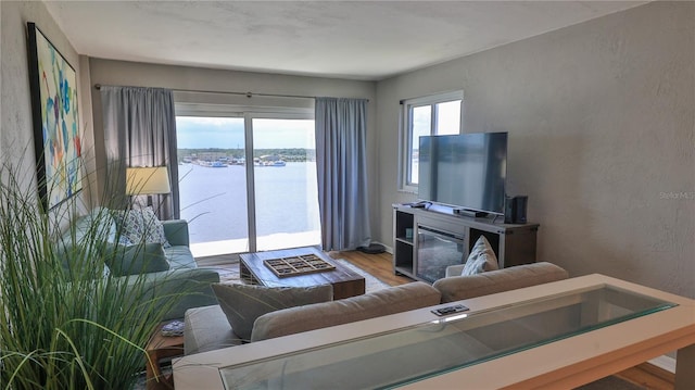 145 N Halifax Ave Unit 711, Daytona Beach, FL 32118 - living room with wood-type flooring