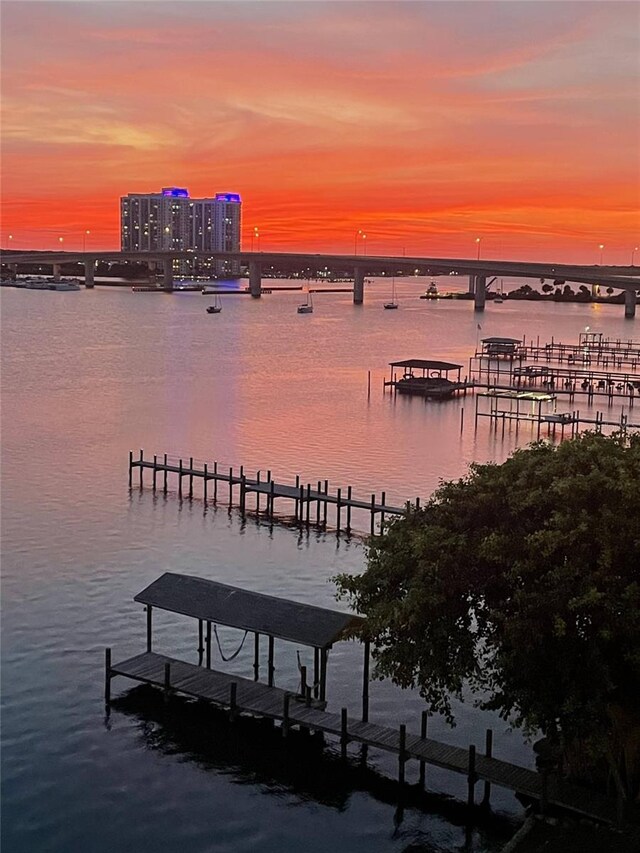 145 N Halifax Ave Unit 711, Daytona Beach, FL 32118 - dock area featuring a water view