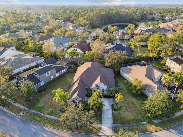 bird's eye view with a residential view