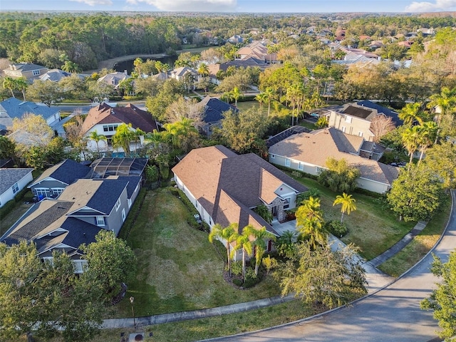 aerial view with a residential view