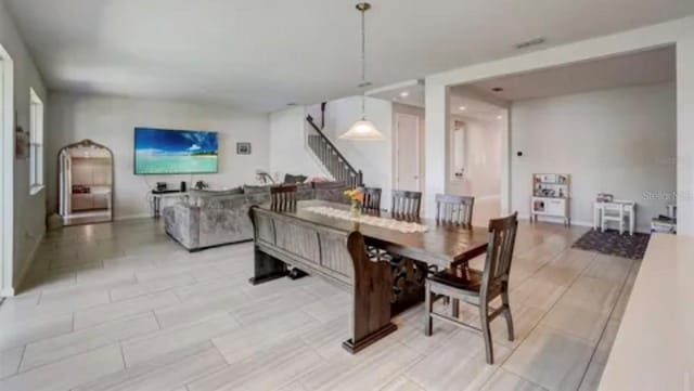 view of dining area