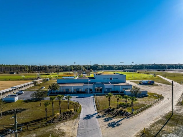 drone / aerial view featuring a rural view