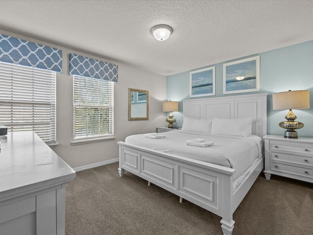 8832 Macapa Dr, Kissimmee, FL 34747 - bedroom with dark carpet, a textured ceiling, and baseboards