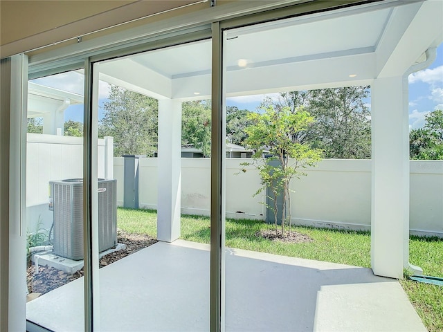 entryway with concrete floors and a healthy amount of sunlight