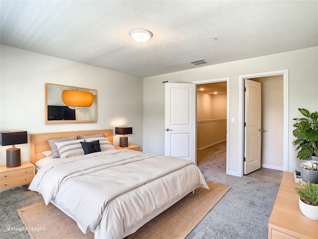 view of carpeted bedroom