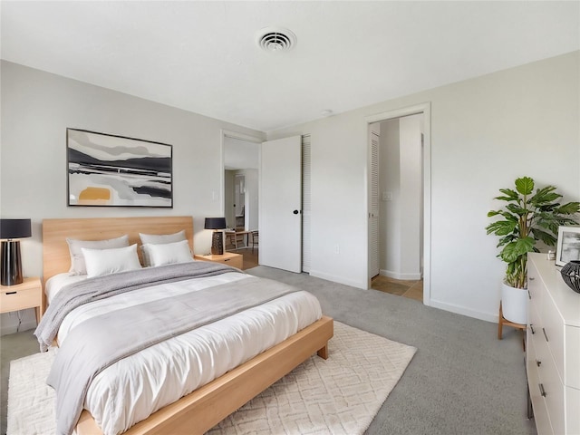 view of carpeted bedroom