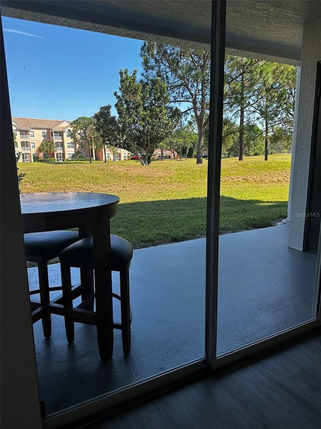 entryway featuring dark wood-type flooring