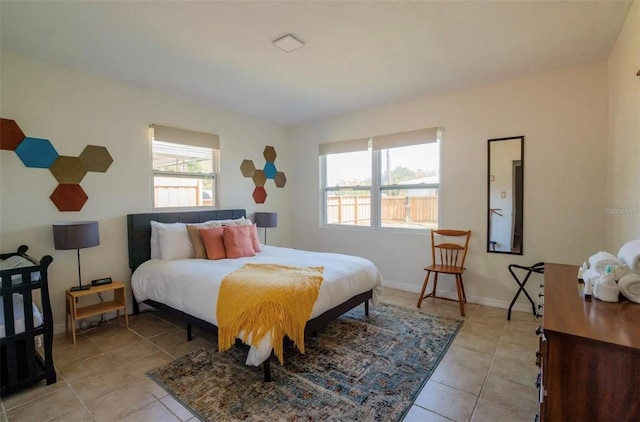 view of tiled bedroom