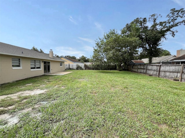 view of yard with a patio