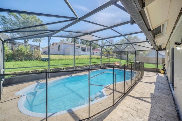 2204 Clementine Trl, Clermont, FL 34714 - view of pool with a patio, a lanai, and a residential view