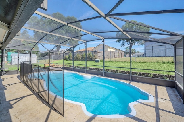 2204 Clementine Trl, Clermont, FL 34714 - view of pool featuring a patio and glass enclosure