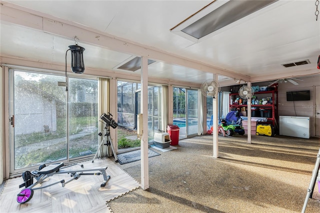 view of sunroom