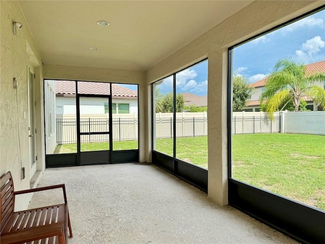 view of sunroom