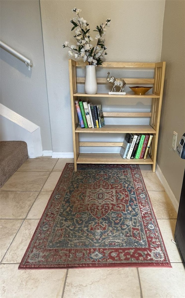 details featuring tile patterned floors