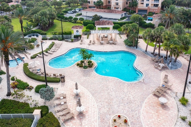 view of pool with a patio area