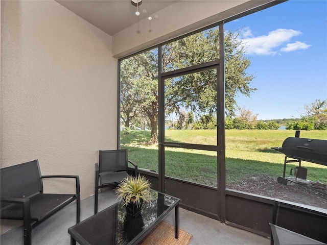 view of sunroom