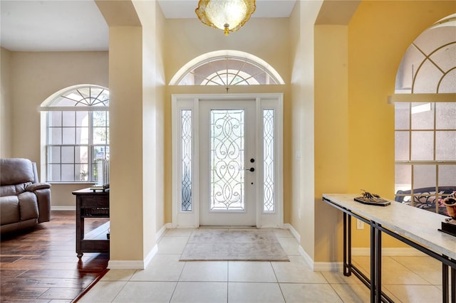 entryway featuring hardwood / wood-style flooring