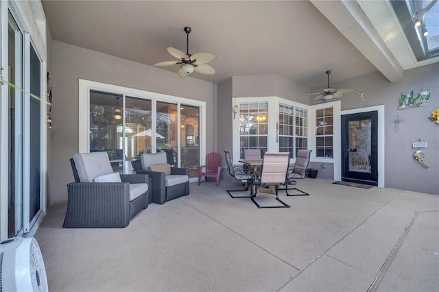 view of patio / terrace with ceiling fan