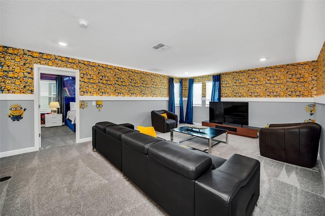 view of carpeted living room