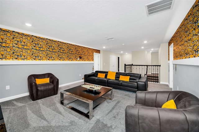 730 Drop Shot Dr, Davenport, FL 33896 - carpeted living room featuring baseboards and recessed lighting