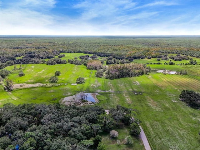 bird's eye view featuring a rural view