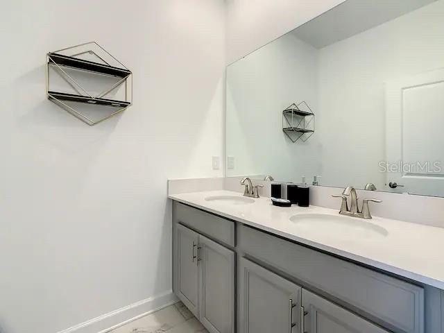 bathroom featuring vanity