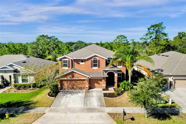 view of front of house with a front lawn