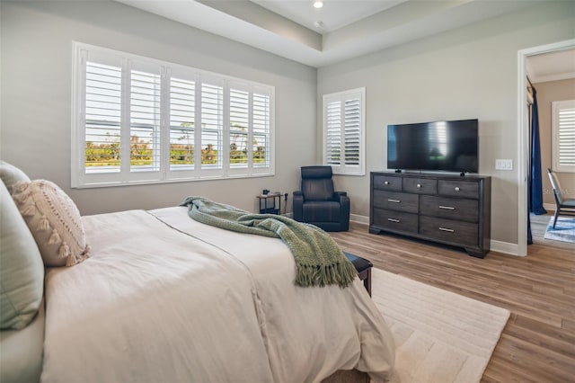 bedroom featuring hardwood / wood-style flooring