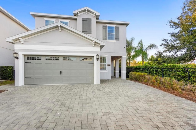 view of front of home featuring a garage